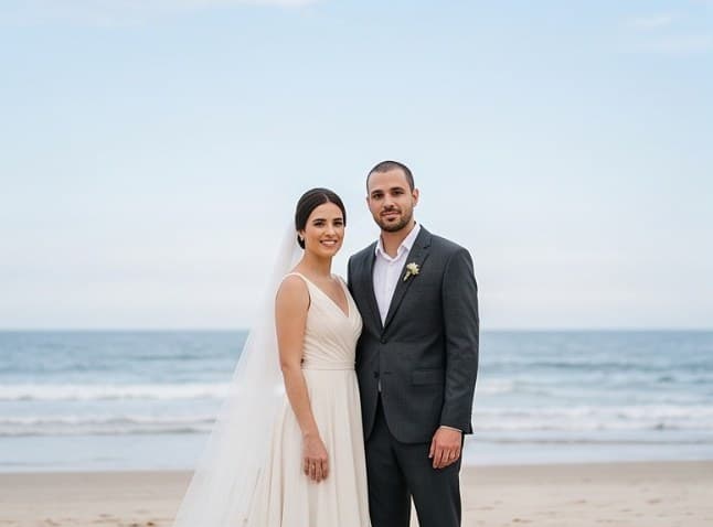 Casal na praia